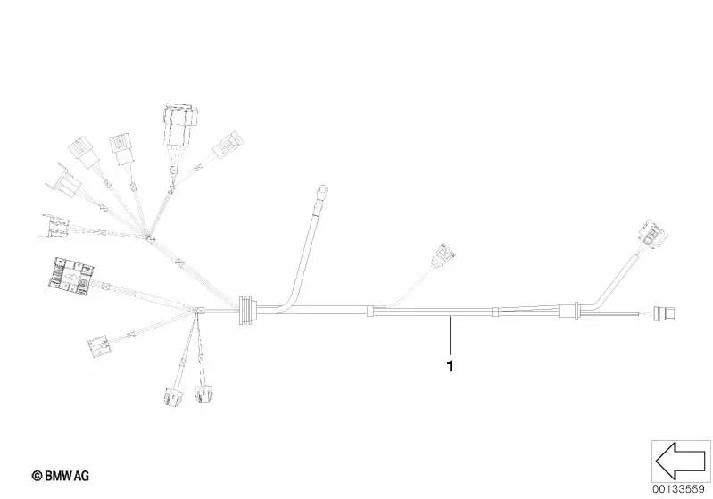 Kabelbaum Motor Módulo de Transmisión para BMW E84 (OEM 12517812434). Original BMW