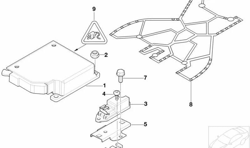 Sensor de ocupación para Airbag del pasajero OEM 65777005824 para BMW Z8 (E52). Original BMW