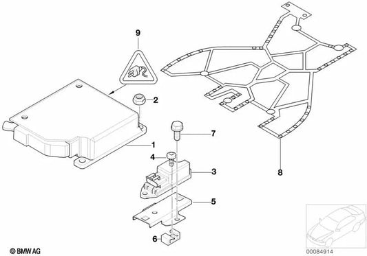 Connector housing for BMW 5 Series E39, 7 Series E38, X5 E53, Z8 E52 (OEM 61138377228). Original BMW.