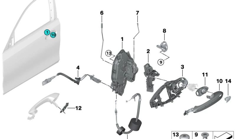 Right Functional Bracket OEM 51217446974 for BMW F40. Original BMW.