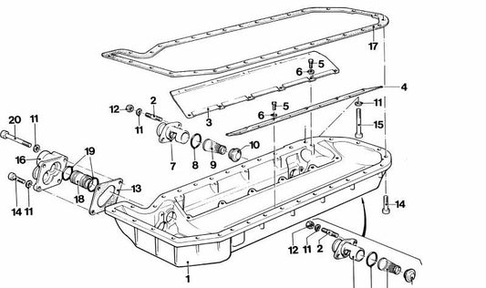 Junta de tapa de balancines OEM 11131401531 para BMW E30, E28, E34, E24, Z1. Original BMW.