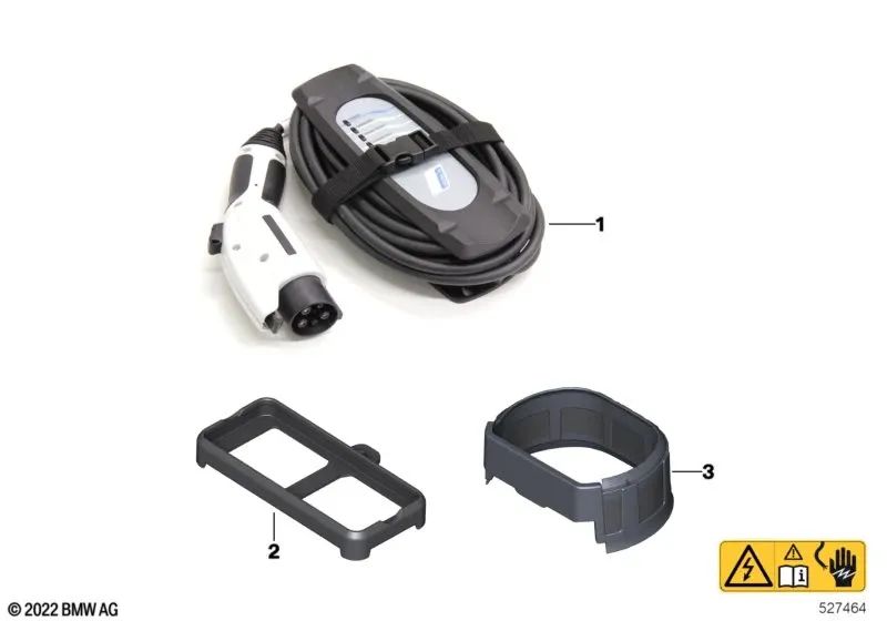 Cable de Carga Estándar para BMW Series 2 F45N U06, Serie 3 F30, G20, G21, Serie 5 G30, G31, Serie 7 G11, G12, i I01, I12, I15, I20, X1 F48N, X2 F39, X3 G01, X5 F15, MINI F60, BMW Motorrad C K07 (OEM 61447101303). Original BMW