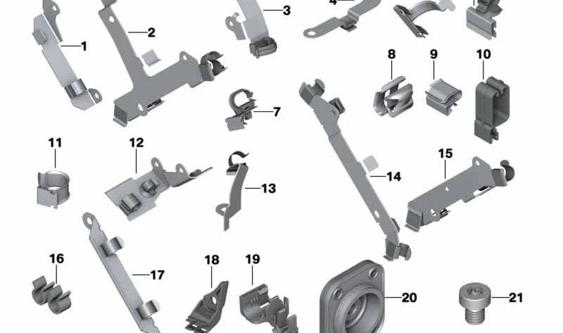 Soporte para cableado OEM 12521284441 para BMW (Modelos compatibles: E36, E46, E60, E61, E32, E31). Original BMW.