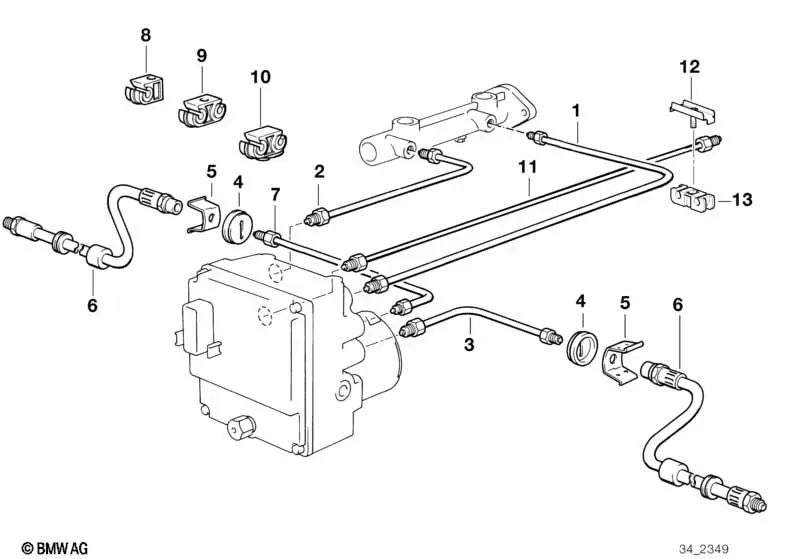 Tubería para BMW Serie 3 E21, E30, E36, Serie 5 E12, E34, Serie 7 E23, E32, Z4 E85 (OEM 34326755649). Original BMW