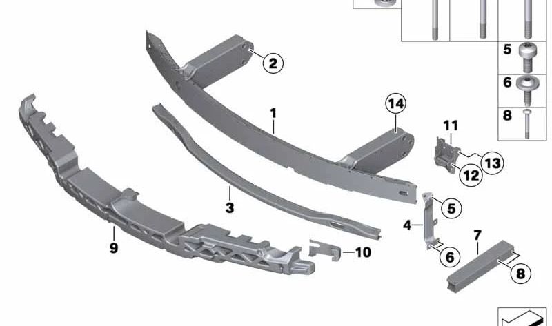 Coperchio di beefted del paraurti OEM 51117293259 per BMW F06, F12, F13. BMW originale.