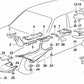 Aislante térmico OEM 51481946449 para BMW E34. Original BMW.