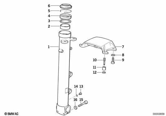 Tubo guía derecho para BMW (OEM 31422312296). Original BMW.