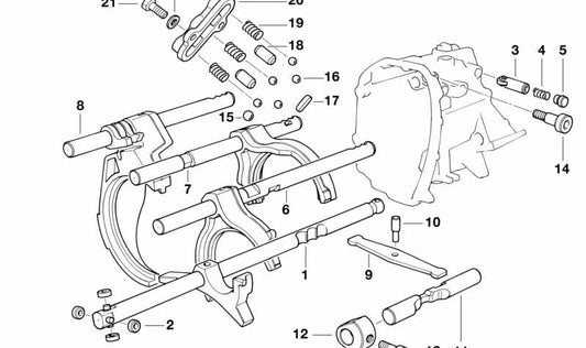 OEM 23311228388 Guide de sélecteur de mars pour BMW E87, E36, E46, E34, E39, Z3, E85. BMW d'origine.