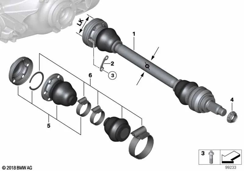 Tornillo Aussentorx con estriado para BMW E81, E82, E87, E87N, E88, E36, E46, E90, E90N, E91, E91N, E92, E92N, E93, E93N, E39, E60, E84, E83, E83N, E85 (OEM 33217522164). Original BMW.