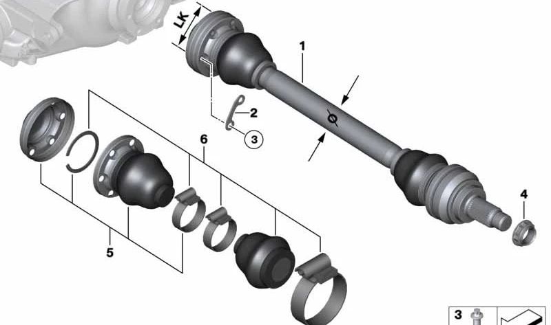 Innenbalg-Reparatursatz für BMW 1er E81, E82, E87, E88, 3er E90, E91, E92, E93, X1 E84, Z4 E85, E86, E89 (OEM 33217547081). Original BMW