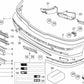 Rechte vordere Zierleiste für BMW E39 (OEM 51118226562). Original BMW.