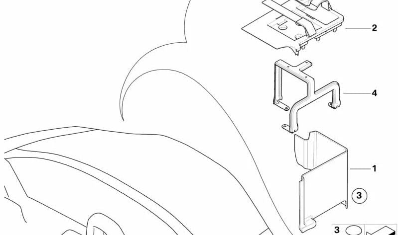 Cubierta del Caja de la Batería para BMW Z4 E85 (OEM 51478040193). Original BMW