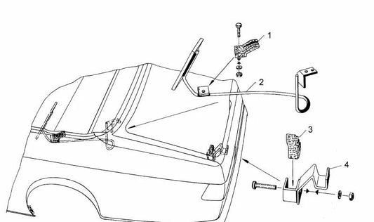 Sunroof bracket OEM 54210006046 for BMW E21. Original BMW.