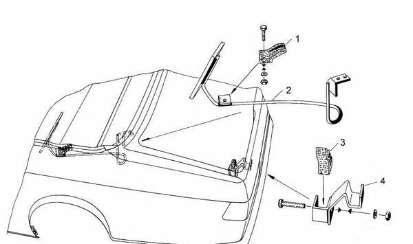 Soporte de techo solar OEM 54210006046 para BMW E21. Original BMW.