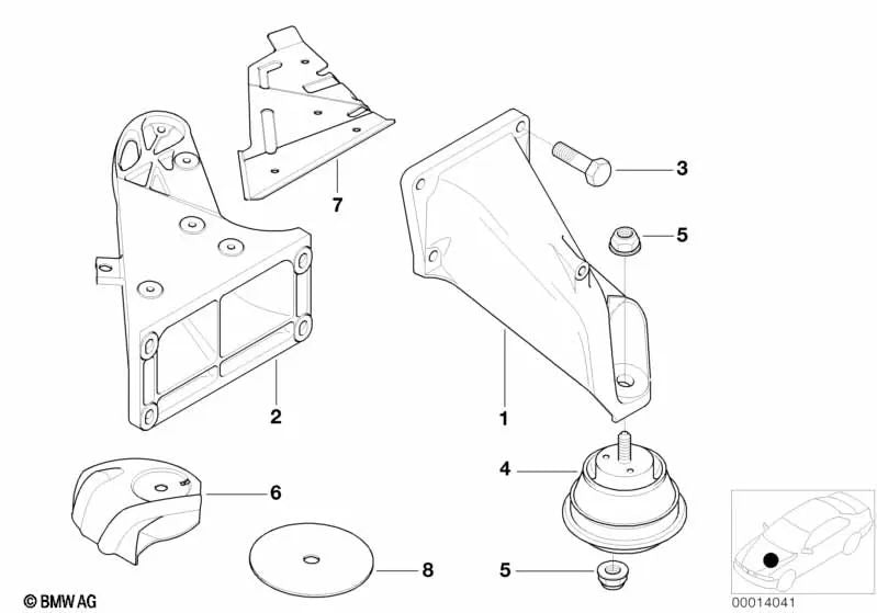 Tornillo hexagonal con arandela para BMW Serie 3 E46, Serie 5 E60, E61, Serie 7 E65, E66, Z4 E85 (OEM 07119904117). Original BMW.