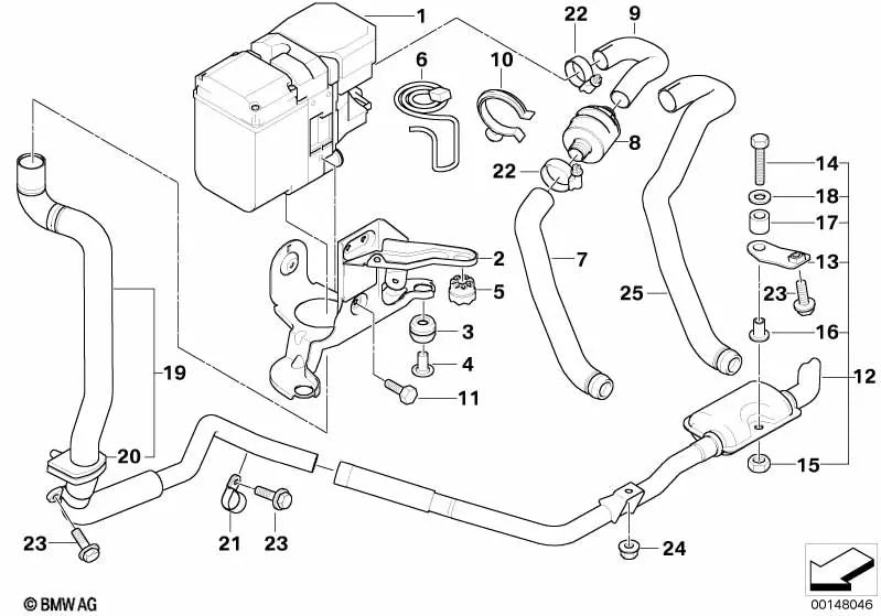 Calefacción estacionaria para BMW E53 (OEM 64128380997). Original BMW.