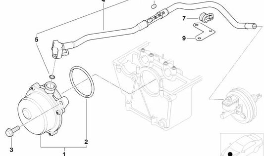 O-Ring para BMW Serie 7 E38, E65 (OEM 12311702235). Original BMW