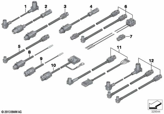 Juego de cables USB para BMW F01, F02, F04 (OEM 61119219756). Original BMW