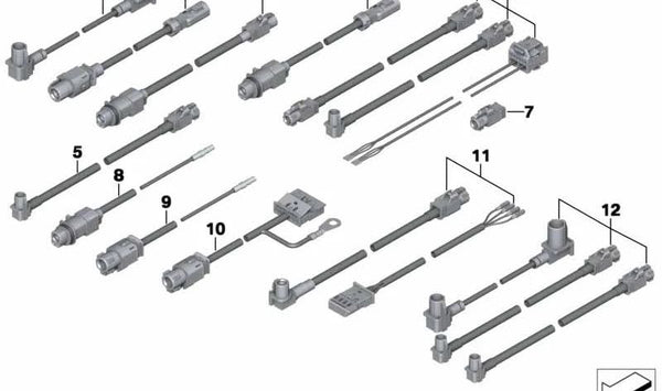 Cable HSD OEM 61119286932 para BMW F07, F10, F11, F06, F12, F13, F01, F02, F04. Original BMW.