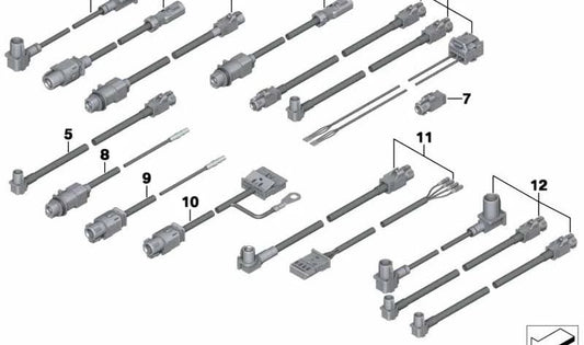 HSD Cable for BMW 3 Series F30, F35, 4 Series F32, 5 Series F07, F10, F11, 6 Series F06, F12, F13, 7 Series F01, F02, F04, X3 F25 (OEM 61119286921). Genuine BMW.