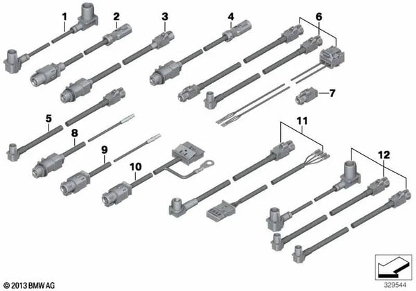 HSD - Conductor para BMW Serie 5 F07, F10, F11, F18, Serie 6 F06, F12, F13, Serie 7 F01, F02, F04 (OEM 61119327521). Original BMW.