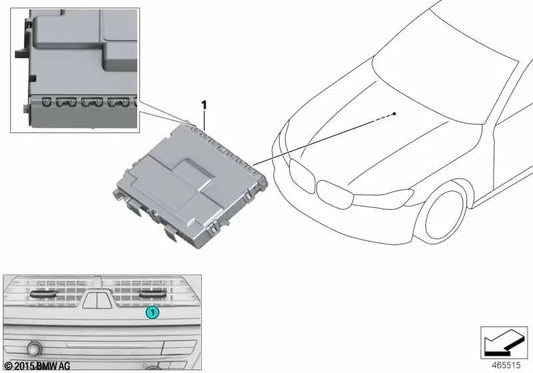 Sensor táctil de ventilación delantera izquierda para BMW Serie 7 G11, G11N, G12, G12N (OEM 61316827329). Original BMW