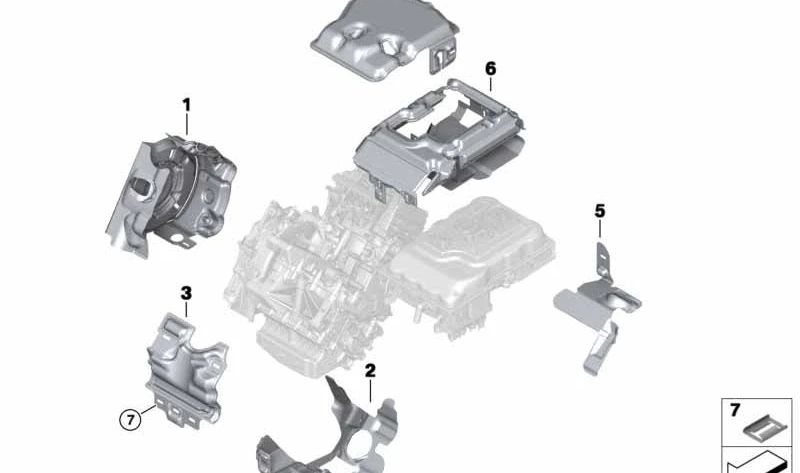 Isolateur acoustique OEM 17737638190 pour BMW I3 (I01). BMW d'origine.