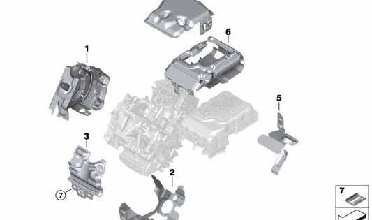 OEM Acoustic Isolatore 17737638190 per BMW I3 (I01). BMW originale.