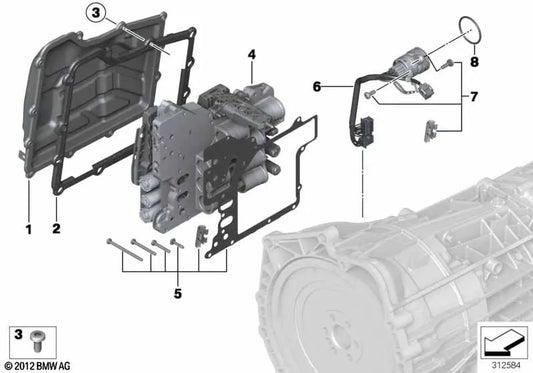 Kabelbaum-Montagesatz für BMW E82, E88, F87, F87N, E90, E90N, E92, E92N, E93, E93N, F80, F80N, F82, F82N, F83, F83N, F10, F06, F06N, F12, F12N, F13, F13N, E89 (OEM 28607842854). Original BMW.