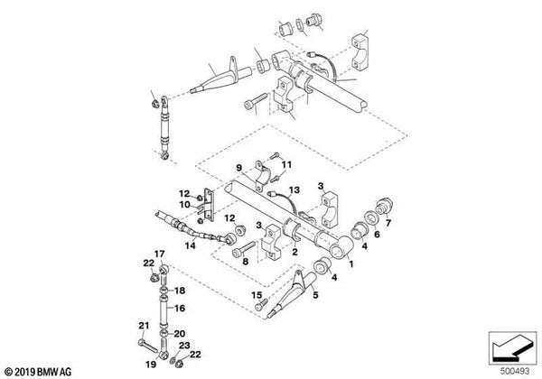 Estabilizador trasero para BMW Serie 3 E46, F30, F80 (OEM 33532486250). Original BMW