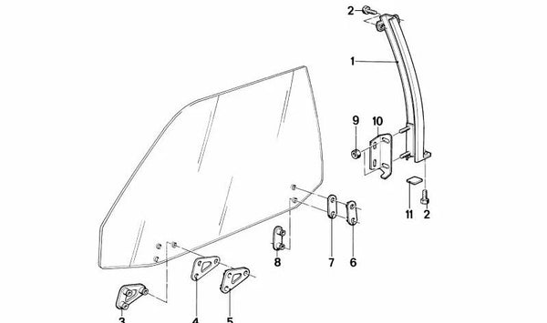 Soporte izquierdo OEM 51331888031 para BMW E24. Original BMW.