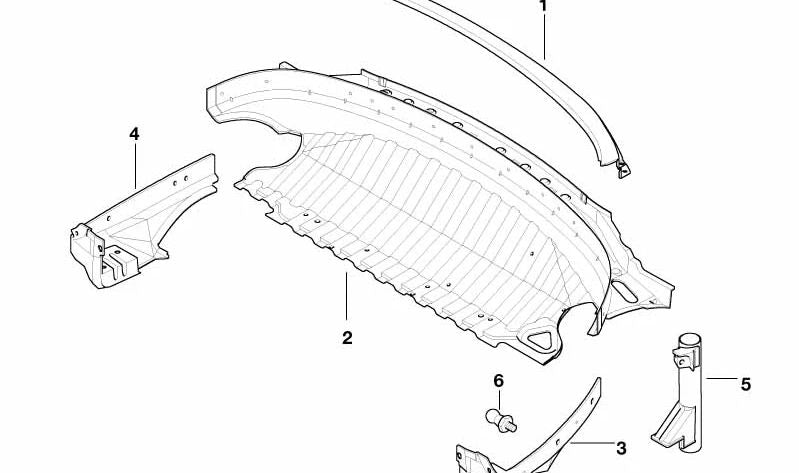 Finale Wand des linken äußeren Dachfachs für mehrere BMW -Modelle (OEM 41138407003). Original BMW