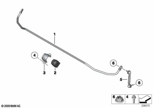 Estabilizador traseiro para BMW X1 E84 (OEM 33556793164). BMW original.