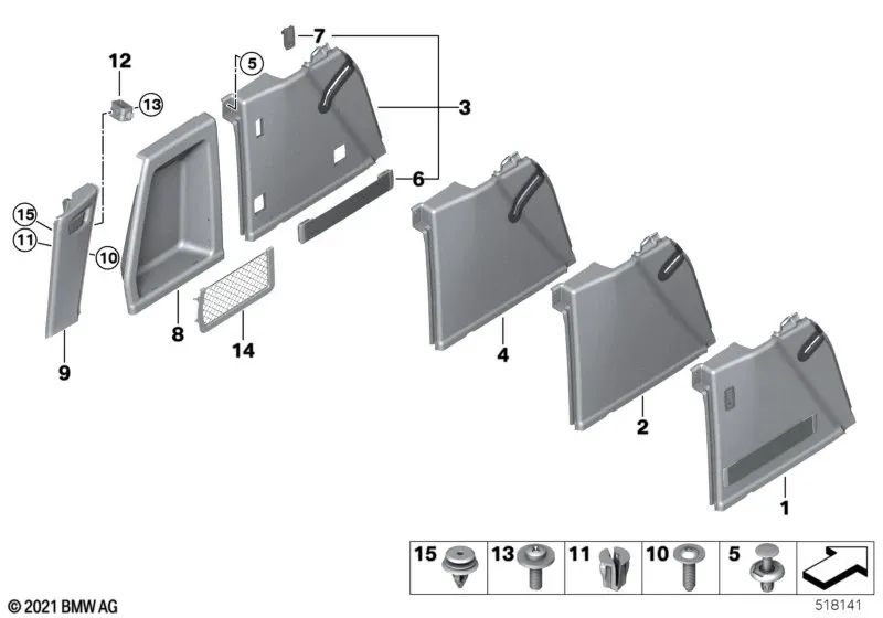 Tornillo para BMW E81, E87, E88, F20, F21, F22, F23, F90, F91, F92, F93, F01, F02, F04, E84, F25, G01, G08, F26, G02, E71, E85, E86, E89, F80 (OEM 07129905220). Original BMW