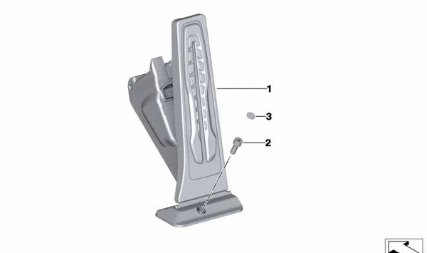 Pedal de acelerador OEM 35406889825 para BMW F40, G82, G30, G31, F39, G08, G29. Original BMW