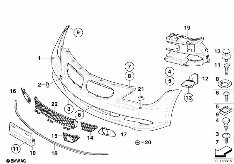 Moldura imprimada izquierda para BMW Serie 6 E63, E63N, E64, E64N (OEM 51117115707). Original BMW.