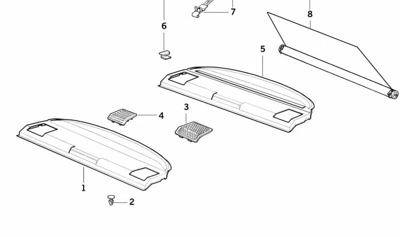 Rejilla de ventilación OEM 51468117215 para BMW E36, E31. Original BMW.