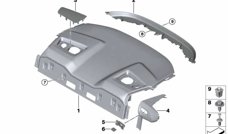 Rear armrest OEM 51468070641 for BMW F92, G15. Original BMW.