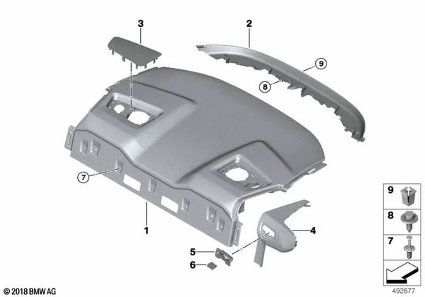 Blenda de protección para BMW F92, G15 (OEM 51467479680). Original BMW