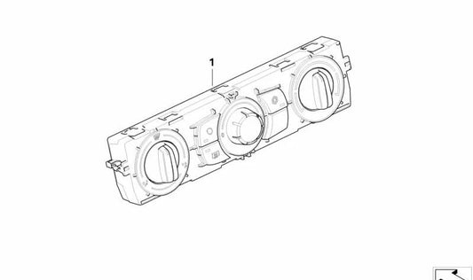 Klimabedienteil für BMW E81, E82, E87, E87N, E88, E90, E90N, E91, E91N, E92, E92N, E93, E93N, X1 E84 (OEM 64119286618). Original BMW