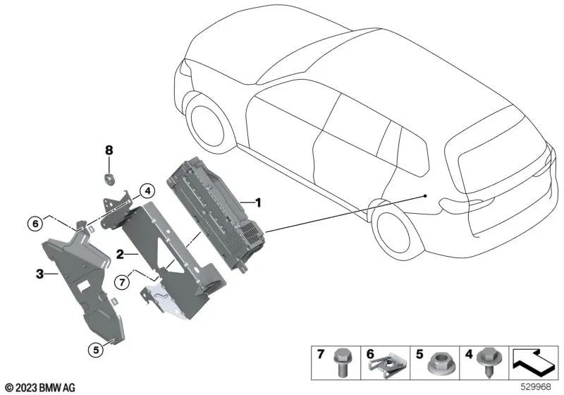 Tuerca de clip en C autoblocante para BMW Serie 1 E81, E82, E87, E88, Serie 3 E90, E92, E93, Serie 5 E60, F07, F10, F11, F18, Serie 6 E63, E64, F06, F12, F13, Serie 7 F01, F02, G70, X1 E84, X3 E83, F25, X4 F26, X5 E70, F15, F85, G05, X6 E71, F16, G06, X7