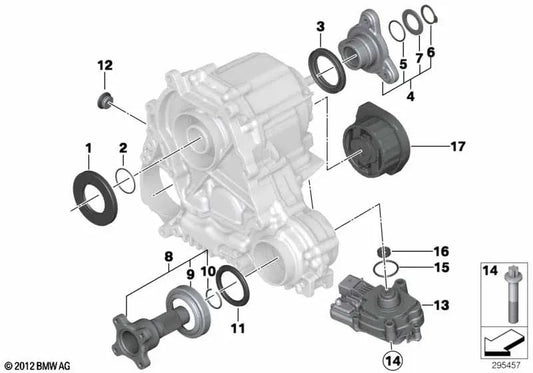 Retaining ring for BMW F20, F21, F22, F23, F30, F31, F34, F35, F32, F33, F36, F07, F10, F11, F18N, F06, F12, F13, F01N, F02N, E84 (OEM 27107625117). Original BMW.