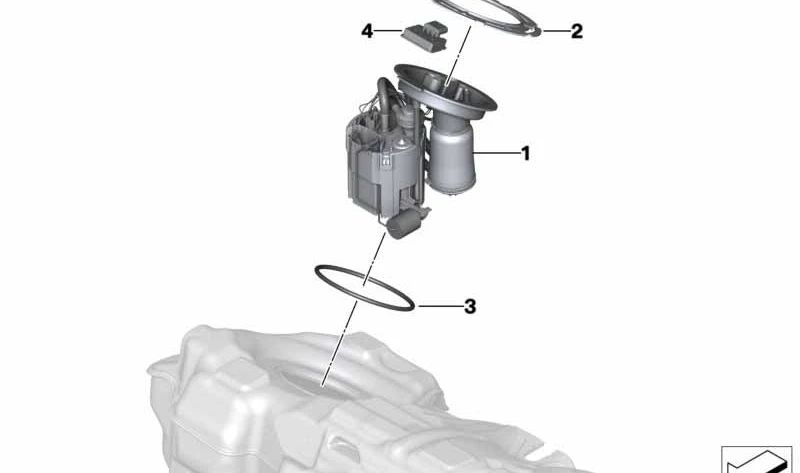 Pumpeneinheit für BMW F45, F48, F39 (OEM 16117353487). Original BMW