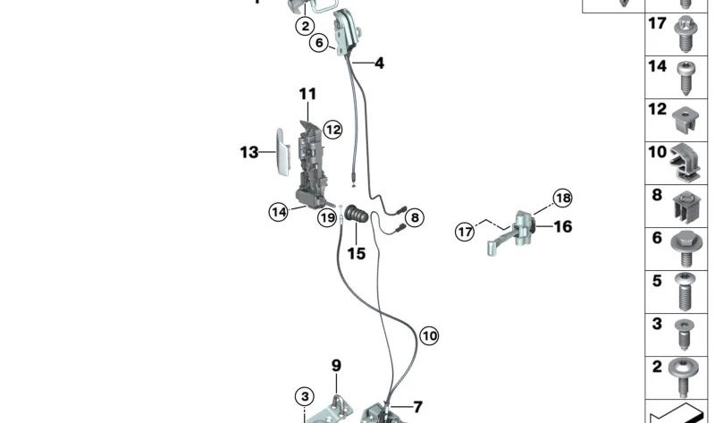 OPART Lock OEM 51227291034 per BMW I3 (I01). BMW originale.