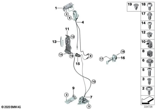 Halteklammer für BMW i3 I01, I01N (OEM 61138365573). Original BMW