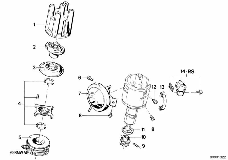 Muelles de sujeción para BMW E21, E30, E12, E28 (OEM 12111276114). Original BMW