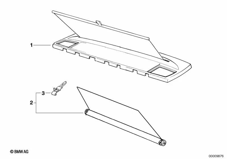 Gancho de suspensión izquierdo para BMW Serie 5 E34 (OEM 51461978981). Original BMW