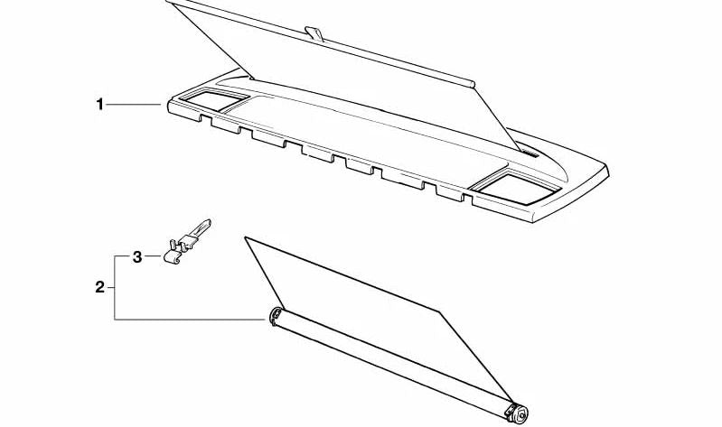 Gancho de suspensión derecho para BMW E34 (OEM 51461978982). Original BMW