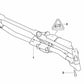 Sistema de limpiaparabrisas completo para BMW Serie 1 E81, E82, E87, E87N, E88 (OEM 61617192963). Original BMW