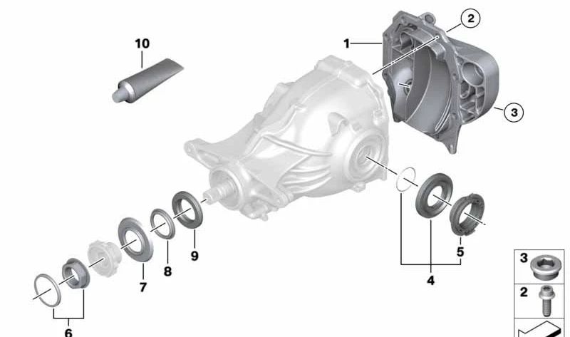 Tapa trasera para BMW G01, G08, G02 (OEM 33118652557). Original BMW.